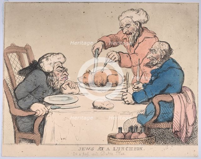Jews at a Luncheon, 1794., 1794. Creator: Thomas Rowlandson.