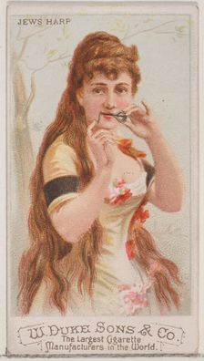 Jews Harp, from the Musical Instruments series (N82) for Duke brand cigarettes, 1888., 1888. Creator: Schumacher & Ettlinger