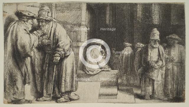 Jews in a Synagogue, 1648. Creator: Rembrandt Harmensz van Rijn.