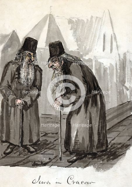 Jews in Cracow, c. 1862.