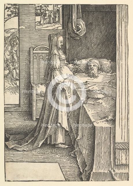 Jezebel Promising Naboth's Vineyards to King Ahab, ca. 1517. Creator: Lucas van Leyden.
