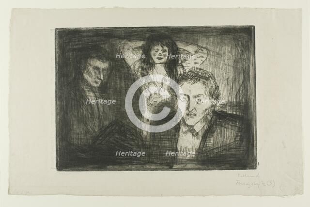 Jealousy, 1914. Creator: Edvard Munch.