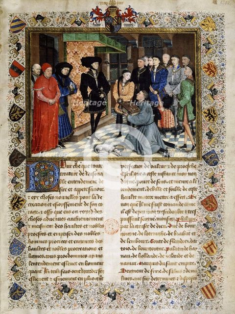 Jean Wauquelin presenting his Chroniques de Hainaut to Philip the Good, 1447.