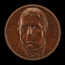 Jean-Auguste-Dominique Ingres, 1780-1867, Artist [obverse], 1867. Creator: Jean Baptiste Eugène Farochon
