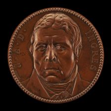 Jean-Auguste-Dominique Ingres, 1780-1867, Artist [obverse], 1867. Creator: Jean Baptiste Eugène Farochon