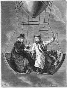 Jean Baptiste Biot and Joseph Louis Gay-Lussac, French scientists, 1804 (1870). Creator: Unknown