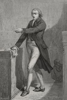 Jean-Baptiste Louvet de Couvray (1760-1797), French novelist, journalist, playwright..., 1876. Creator: Hippolyte de la Charlerie