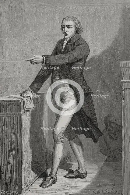 Jean-Baptiste Louvet de Couvray (1760-1797), French novelist, journalist, playwright..., 1876.  Creator: Hippolyte de la Charlerie.