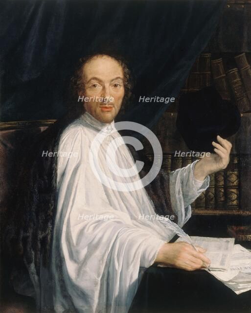 Jean-Baptiste Santeuil (1630-1697), canon of Saint-Victor, neo-Latin poet, c1665 — 1675. Creator: Toussain Dumee.