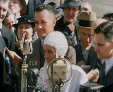Jean Batten Giving a Speech, 1930s. Creator: British Pathe Ltd