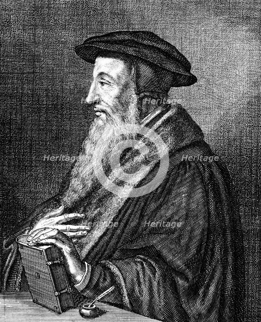 Jean Calvin, 16th century French theologian, (c1636-1689). Artist: Conrad Meyer