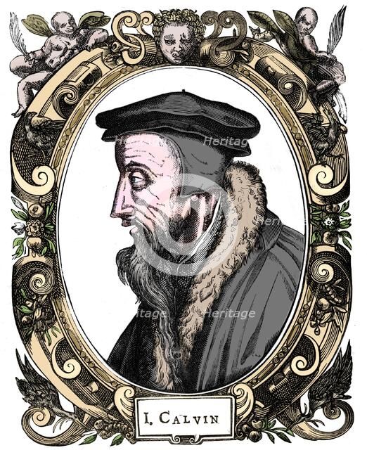 Jean Calvin, French theologian, 1581. Artist: Unknown.