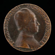 Jean Carondelet, President of the Parliament of Burgundy 1479 [obverse], c. 1479. Creator: Giovanni Candida