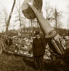 Jean Chaput in front of his 11th victory, c1914-c1918