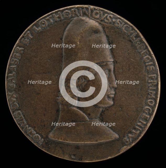 Jean d'Anjou, 1426-1470, Duke of Calabria and Lorraine [obverse], 1464. Creator: Francesco Laurana.