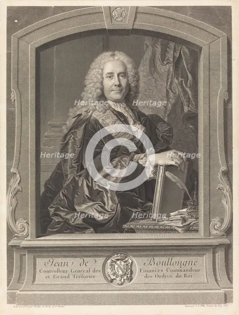 Jean de Boullongne, 1758. Creator: Johann Georg Wille.