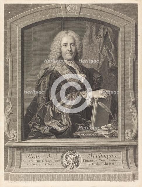 Jean de Boullongne, 1758. Creator: Johann Georg Wille.