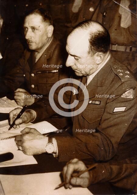 Jean de Lattre de Tassigny, French general, Berlin, May 1945. Artist: Unknown