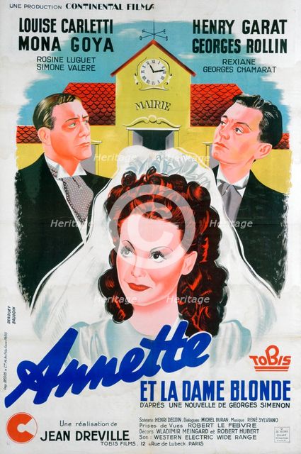 Jean Dreville's 'Annette et la Dame Blonde', (Annette and the Blonde Woman), 1941. Artist: Unknown