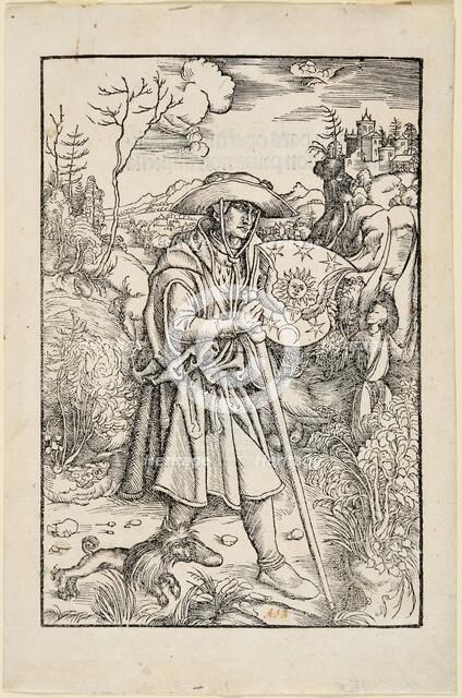 Jean Gerson as a pilgrim, before 1502. Creator: Dürer; Albrecht (1471-1528).