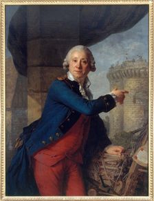 Jean-Henri Masers, chevalier de Latude (1725-1805), montrant la Bastille, 1789. Creator: Antoine Vestier