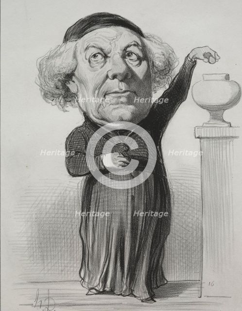 Jean Jacques Fayet, Bishop of Orleans, 1849. Creator: Honoré Daumier (French, 1808-1879).