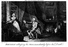 Jean Jacques Rousseau (1712-1778), French Enlightenment philosopher and educationalist. Artist: Walker