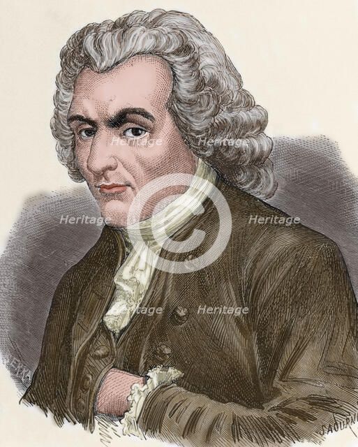 Jean-Jacques Rousseau (1712-1778), Genevan philosopher, writer, and composer.  Creator: Sadurni.