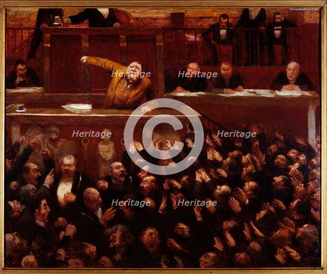 Jean Jaurès (1859-1914), à la tribune de la Chambre des députés, 1903. Creator: Jean Veber.