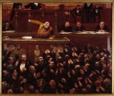 Jean Jaurès (1859-1914), à la tribune de la Chambre des députés, 1903. Creator: Jean Veber