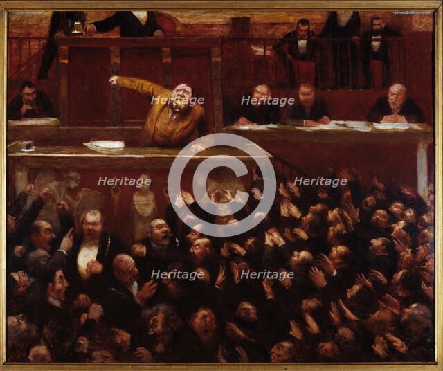 Jean Jaurès (1859-1914), à la tribune de la Chambre des députés, 1903. Creator: Jean Veber.