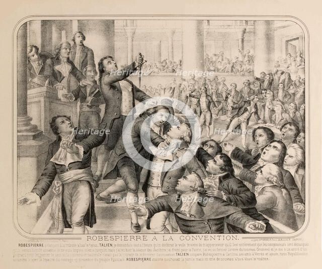 Jean-Lambert Tallien at the tribune of the National Convention on the 9th Thermidor..., 1794. Creator: Anonymous.