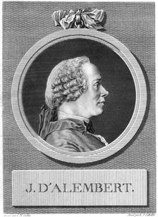 Jean le Rond d'Alembert, French philosopher and mathematician, late 18th century. Creator: Louis Jacques Cathelin