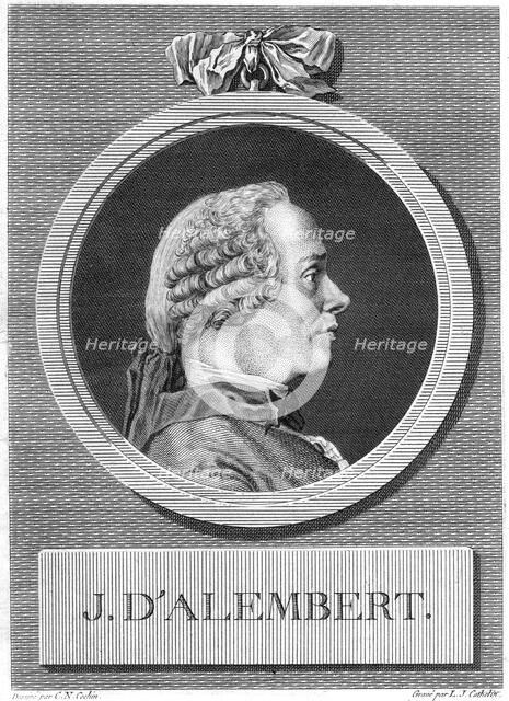 Jean le Rond d'Alembert, French philosopher and mathematician, late 18th century. Artist: Louis Jacques Cathelin