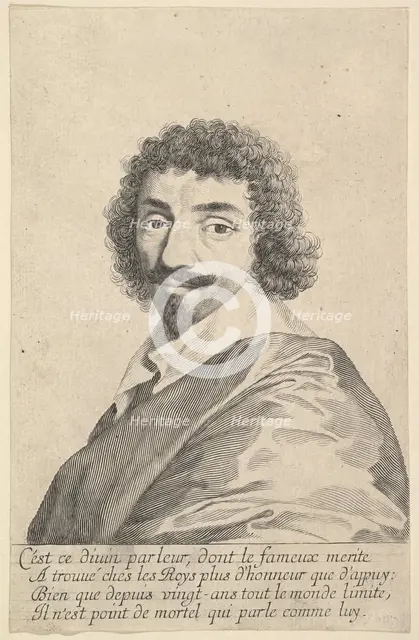 Jean-Louis Guez de Balzac, ca. 1635-37. Creator: Claude Mellan.