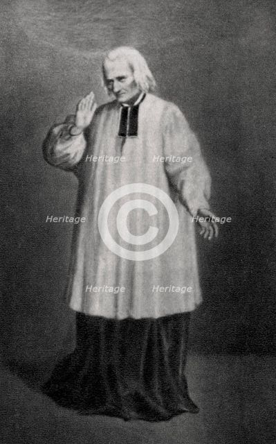 Jean-Marie Vianney, Cure d'Ars, French priest, 1858. Artist: Unknown
