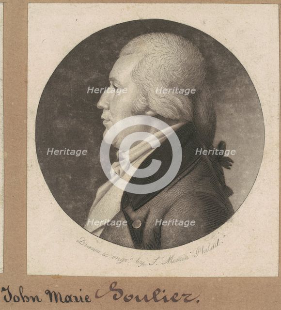 Jean Marie Soulier, 1802. Creator: Charles Balthazar Julien Févret de Saint-Mémin.