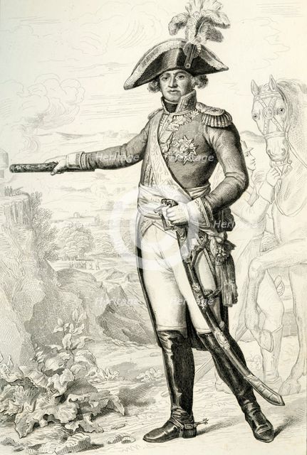 Jean-Mathieu-Philibert Sérurier, 1804, (1839). Creator: Migneret.