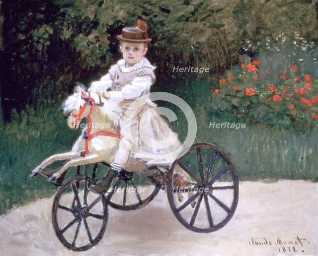 'Jean Monet on a mechanical horse', 1872. Artist: Claude Monet
