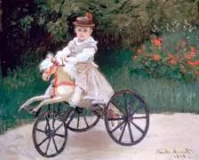Jean Monet on a mechanical horse 1872. Artist: Claude Monet
