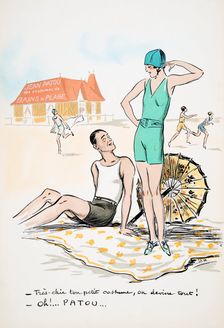 Jean Patou ses costumes de Bains ou Plage, from White Bottoms pub. 1927