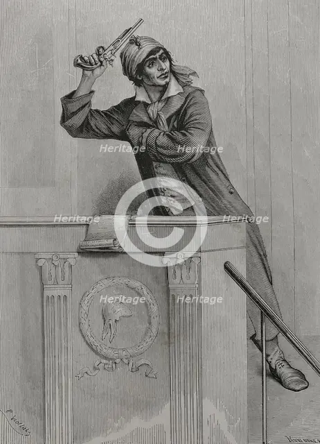 Jean-Paul Marat (1743-1793), French scientist and physician, 1876. Creator: Pannemaker.