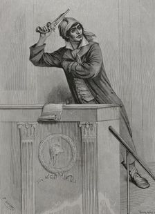 Jean-Paul Marat (1743-1793), French scientist and physician, 1876. Creator: Pannemaker