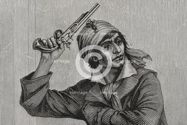 Jean-Paul Marat (1743-1793), French politician, Jacobin leader, 1876.  Creator: Adolphe François Pannemaker.