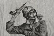 Jean-Paul Marat (1743-1793), French politician, Jacobin leader, 1876. Creator: Adolphe François Pannemaker