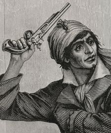 Jean-Paul Marat (1743-1793), French politician, Jacobin leader, 1876. Creator: Adolphe François Pannemaker