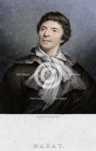 Jean-Paul Marat (1743-1793), physician, scientist and political theorist, c1830. Artist: WH Egleton.