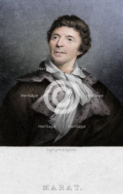Jean-Paul Marat (1743-1793), physician, scientist and political theorist, c1830. Artist: WH Egleton.