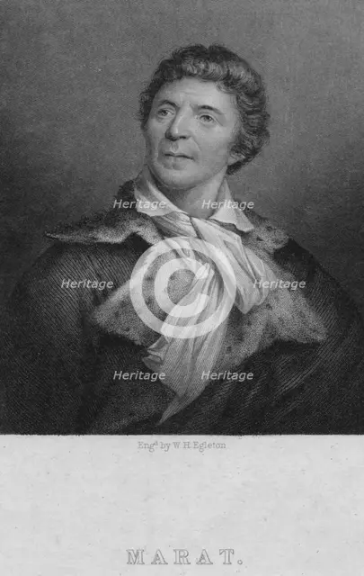 Jean-Paul Marat (1743-1793), physician, scientist and political theorist, c1830. Artist: WH Egleton.