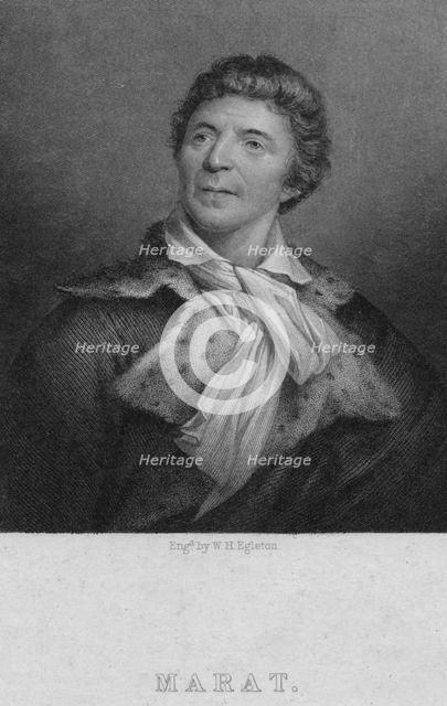 Jean-Paul Marat (1743-1793), physician, scientist and political theorist, c1830. Artist: WH Egleton.